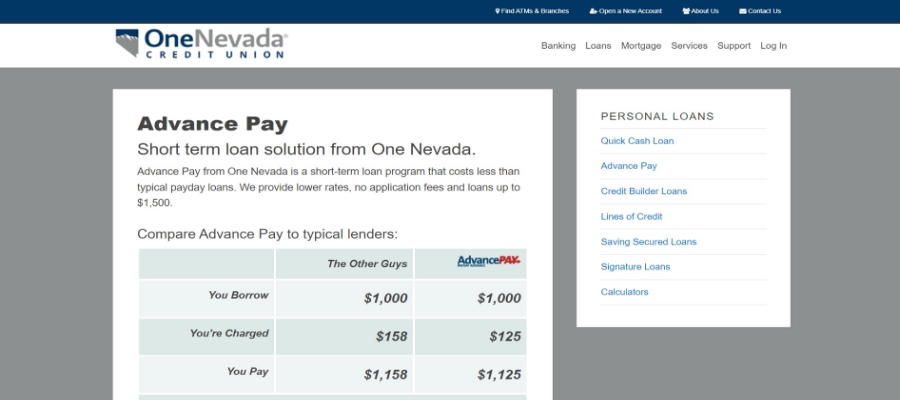 One Nevada Advance Pay