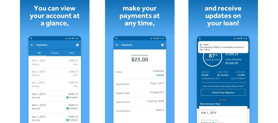 Avant Credit Mobile app