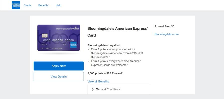 Bloomingdale’s Credit Card