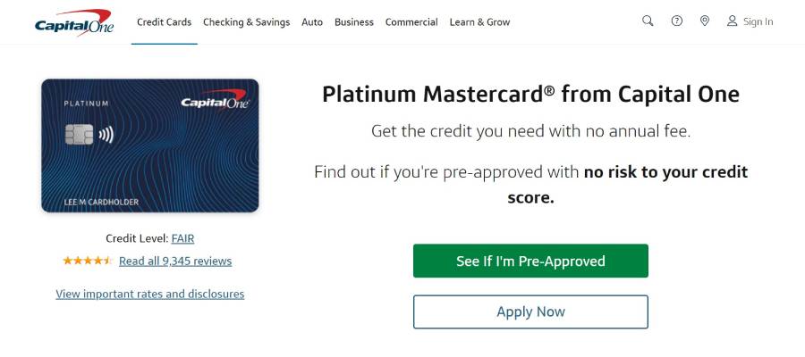 Capital One Platinum Credit Card