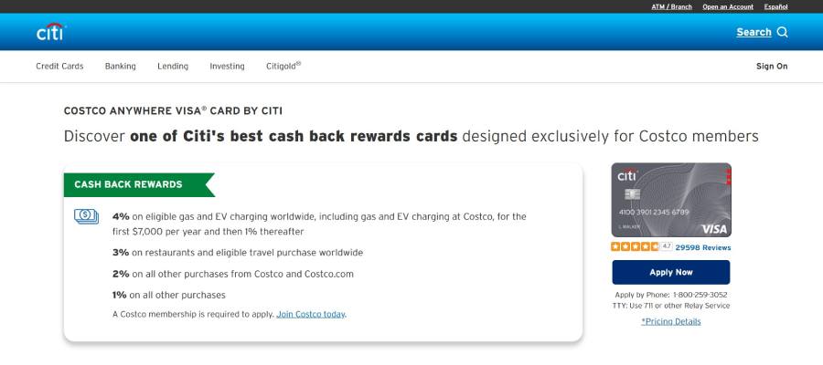 Costco Anywhere Visa Card by Citi