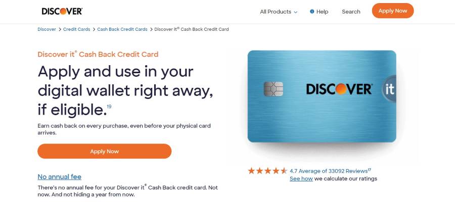 Discover It Reward Credit Card