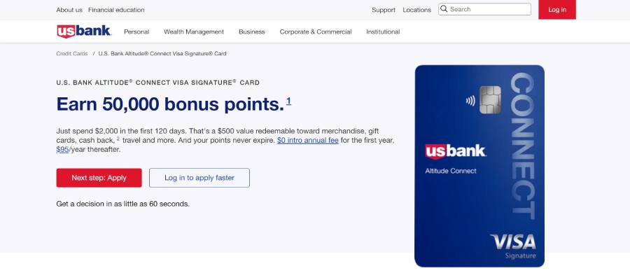 U.S. Bank Altitude Connect Visa Signature Card